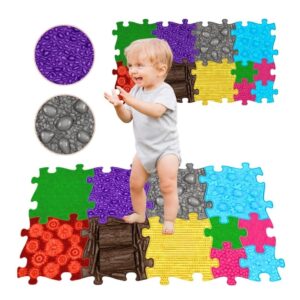 Sensorinis kilimėlis ortopedinė dėlionė 7 didelės detalės + 4 mažos